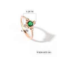 Wholesale Romantic Shiny Snowflake Copper Inlay Rose Gold Plated Zircon Rings main image 2