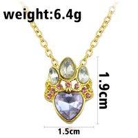 Retro Crown Alloy Artificial Diamond Unisex Rings Necklace main image 2