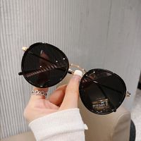 Simple Style Solid Color Ac Round Frame Full Frame Women's Sunglasses main image 5