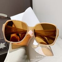 Streetwear Solid Color Tac Oval Frame Full Frame Women's Sunglasses sku image 4
