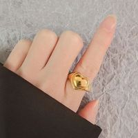 Wholesale Sweet Simple Style Heart Shape Copper Plating Open Rings main image 4