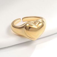 Wholesale Sweet Simple Style Heart Shape Copper Plating Open Rings main image 5