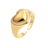 Wholesale Sweet Simple Style Heart Shape Copper Plating Open Rings main image 2