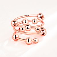 Wholesale IG Style Simple Style Geometric Copper Plating Open Rings Anxiety Ring sku image 3