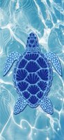 Vacation Tortoise Color Block Superfine Fiber Beach Towel sku image 2