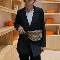 Women's Streetwear Geometric Leopard Canvas Waist Bags sku image 3