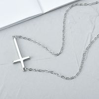 Copper Silver Plated Sweet Cross Necklace main image 6