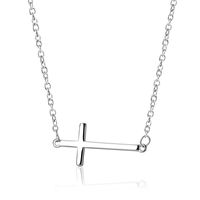 Copper Silver Plated Sweet Cross Necklace main image 3
