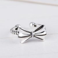 Wholesale Cute Retro Bow Knot Copper Open Rings main image 1