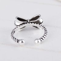 Wholesale Cute Retro Bow Knot Copper Open Rings main image 4