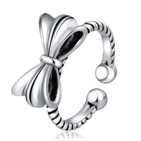 Wholesale Cute Retro Bow Knot Copper Open Rings main image 2