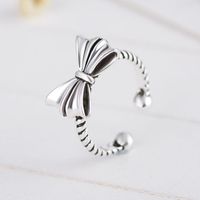 Wholesale Cute Retro Bow Knot Copper Open Rings sku image 1