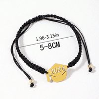 Simple Style Classic Style Number Rope Drawstring Braid Unisex Drawstring Bracelets main image 3