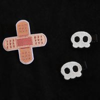 Cool Style Cross Skull Cloth Embroidery Hair Clip 1 Piece main image 1