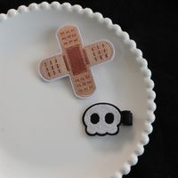 Cool Style Cross Skull Cloth Embroidery Hair Clip 1 Piece main image 4