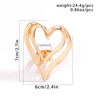 Wholesale Jewelry Exaggerated Simple Style Commute Cross Heart Shape Alloy Open Rings main image 2
