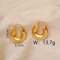 1 Pair Vintage Style Simple Style Solid Color Plating Copper 18K Gold Plated Ear Studs sku image 1