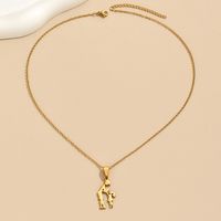 Simple Style Human Geometric Stainless Steel Alloy Plating Mother'S Day Women's Pendant Necklace main image 3