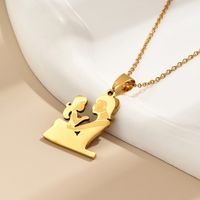 IG Style MAMA Simple Style Human Stainless Steel Alloy Mother'S Day Women's Pendant Necklace main image 5