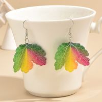 1 Pair Casual Simple Style Maple Leaf Arylic Drop Earrings main image 1