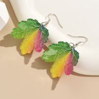 1 Pair Casual Simple Style Maple Leaf Arylic Drop Earrings main image 3