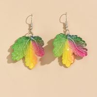 1 Pair Casual Simple Style Maple Leaf Arylic Drop Earrings main image 4
