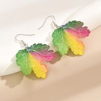1 Pair Casual Simple Style Maple Leaf Arylic Drop Earrings main image 6