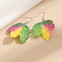 1 Pair Casual Simple Style Maple Leaf Arylic Drop Earrings main image 5