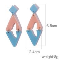 1 Pair Cartoon Style Japanese Style Korean Style Rhombus Patchwork Arylic Rhodium Plated Drop Earrings main image 2