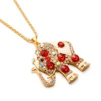 IG Style Shiny Geometric Zinc Alloy Plating Inlay Artificial Pearls Opal Zircon Women's Pendant Necklace main image 2