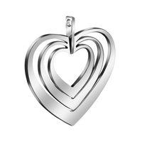 1 Piece 34 * Mm Stainless Steel Heart Shape Polished Pendant sku image 1