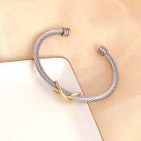 Stainless Steel Casual Simple Style Infinity Plating Bangle main image 5