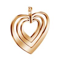 1 Piece 34 * Mm Stainless Steel Heart Shape Polished Pendant sku image 3