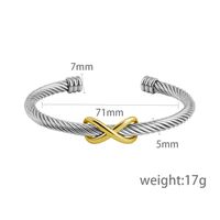 Stainless Steel Casual Simple Style Infinity Plating Bangle main image 4