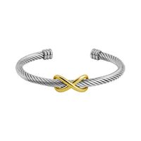 Stainless Steel Casual Simple Style Infinity Plating Bangle sku image 1