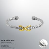 Stainless Steel Casual Simple Style Infinity Plating Bangle main image 3