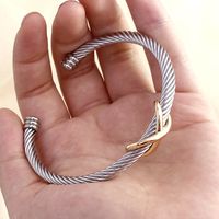 Stainless Steel Casual Simple Style Infinity Plating Bangle main image 1