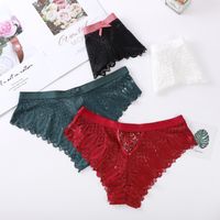 Solid Color Breathable Quick Dry Mid Waist Briefs Panties main image 1