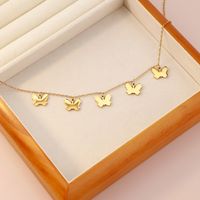 Stainless Steel Elegant Simple Style Butterfly Plating Necklace main image 5