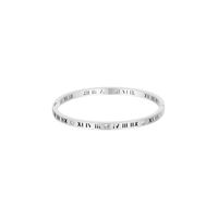 Stainless Steel Simple Style Roman Numeral Plating Inlay Zircon Bangle sku image 1