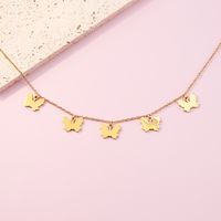 Stainless Steel Elegant Simple Style Butterfly Plating Necklace main image 3