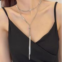 316 Stainless Steel  18K Gold Plated Casual Classic Style Geometric Long Necklace main image 3