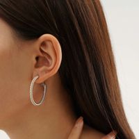 1 Pair Simple Style Solid Color Plating Titanium Steel Earrings main image 2