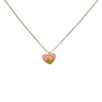 Titanium Steel Sweet Heart Shape Flower Plating Necklace main image 2