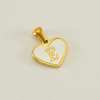 1 Piece 13*16mm Stainless Steel Shell Letter Heart Shape Polished Pendant sku image 5
