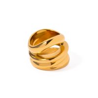 316 Stainless Steel  18K Gold Plated IG Style Simple Style Geometric Rings main image 6