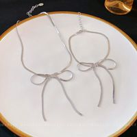 Simple Style Bow Knot Metal Plating Women's Jewelry Set main image 6