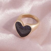 Wholesale Jewelry Casual Simple Style Heart Shape Alloy Enamel Plating Rings sku image 2