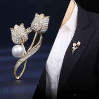 Elegant Flower Alloy Inlay Rhinestones Unisex Brooches main image 1