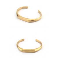 Casual Simple Style Geometric 304 Stainless Steel 18K Gold Plated Bangle In Bulk main image 9